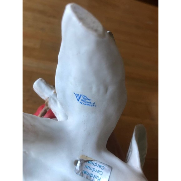 Vintage Goebel Red Cardinal Porcelain Bird Figurine 1969 West Germany - Picture 10 of 11